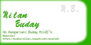 milan buday business card